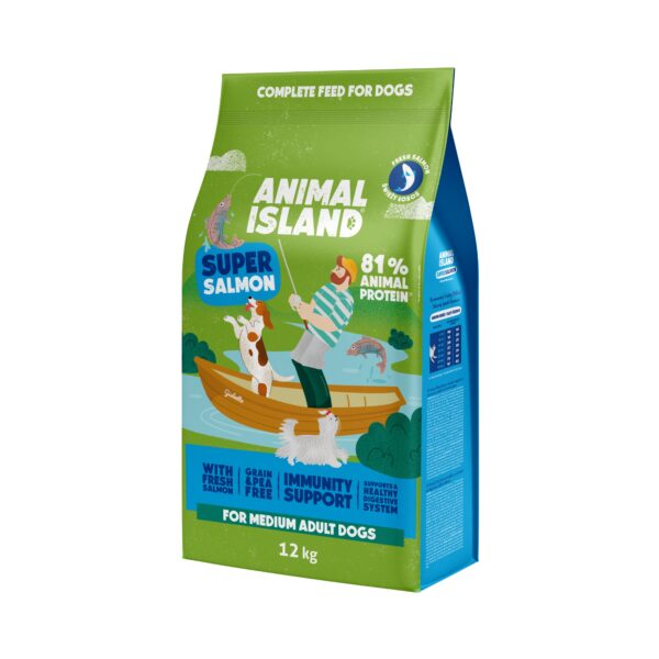 Sucha karma dla Psa łosoś 12 kg Animal Island