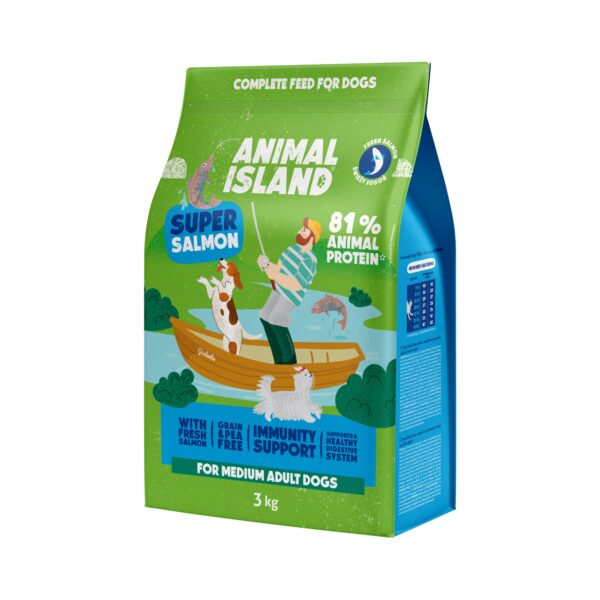 Sucha karma dla Psa łosoś 3 kg Animal Island