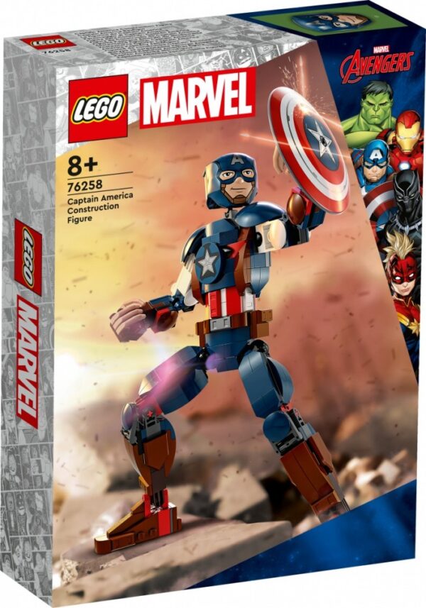 LEGO Super Heroes 76258 Marvel Figurka Kapitana Ameryki do zbudowania