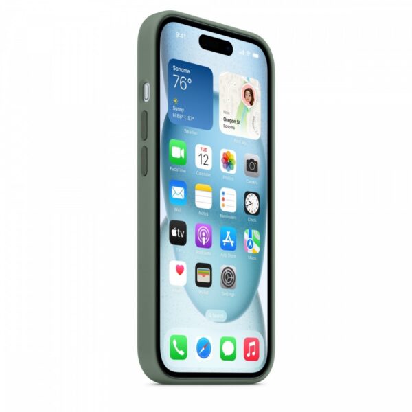 Apple Etui silikonowe z MagSafe do iPhonea 15 - cyprysowe